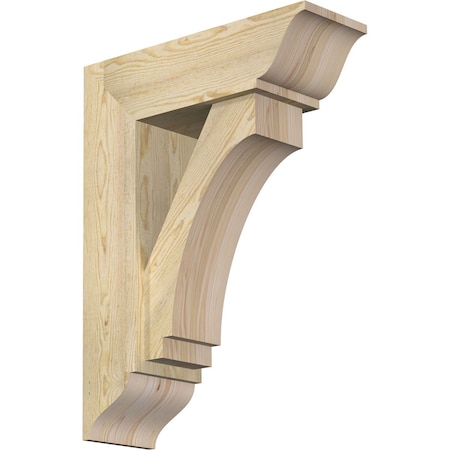 Ekena Millwork Imperial Traditional Rough Sawn Bracket w/ Offset Brace, Douglas Fir, 8"W x 24"D x 32"H BKT0806X24X32IMP01RDF